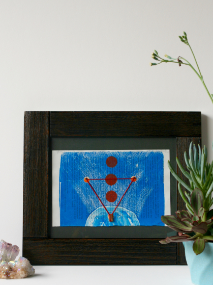 MONOPRINT, EMBELLISHED COLLAGE