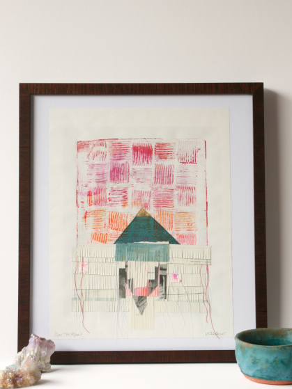 MONOPRINT, EMBELLISHED COLLAGE
