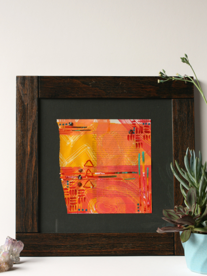 MONOPRINT, EMBELLISHED COLLAGE
