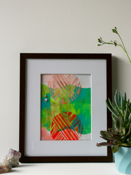 MONOPRINT, EMBELLISHED COLLAGE