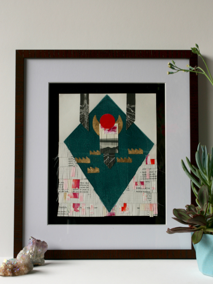 MONOPRINT, EMBELLISHED COLLAGE