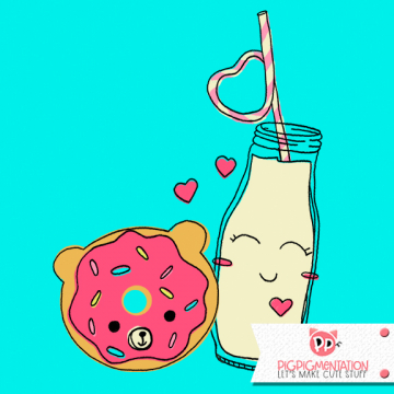 BFF Donut + Milk Spot Illustration